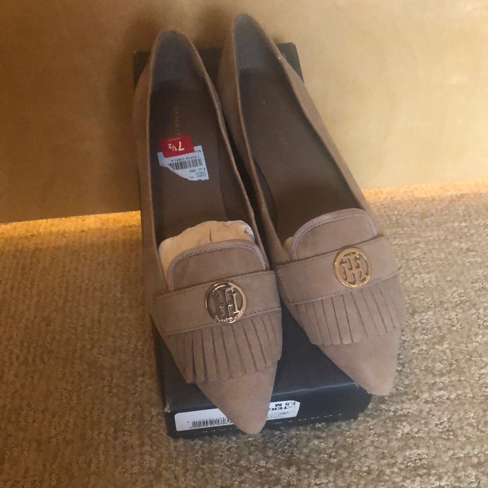 Tommy Hilfiger Taupe Flats